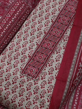 Patch Neck Cotton Blend Unstitched Suit With Dupatta